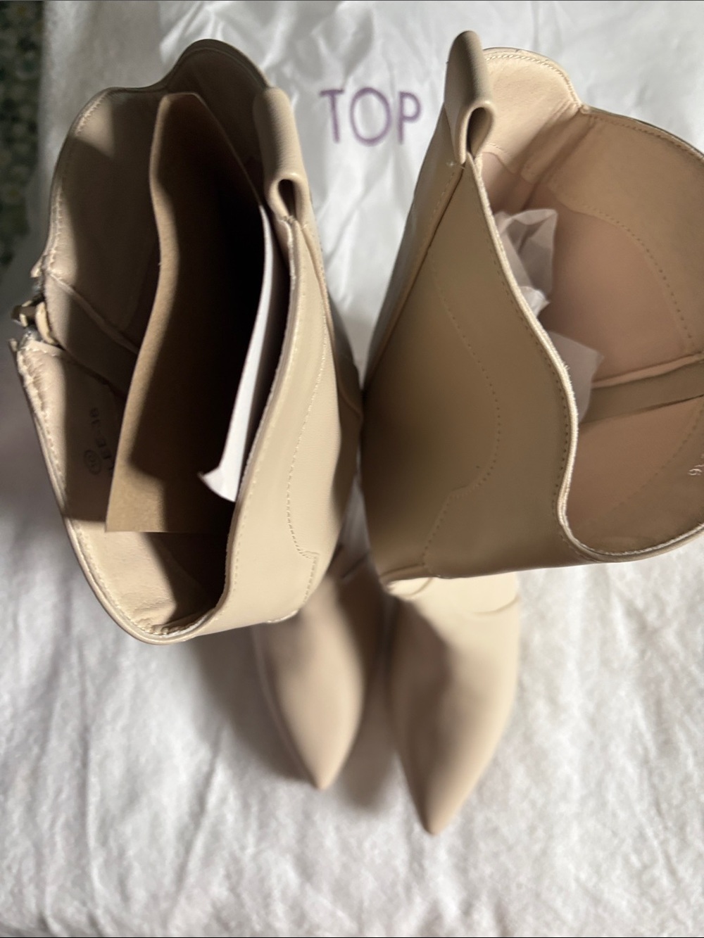 TOP Moda Ivory Boots - Picture 3 of 7